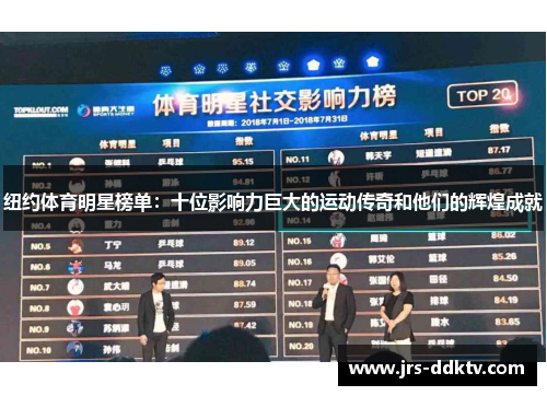 纽约体育明星榜单：十位影响力巨大的运动传奇和他们的辉煌成就